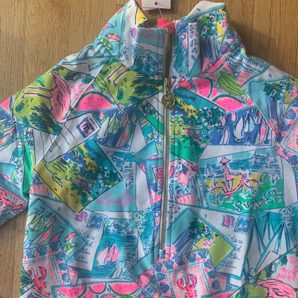 Lilly Pulitzer XXS Skipper Pullover - Pop Up Wish You Were Here
